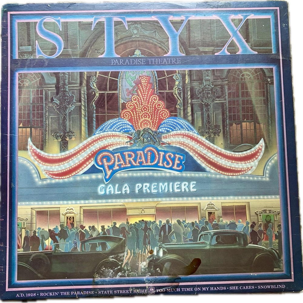 🎵 Styx Paradise Theatre Classic Rock Vinyl Record